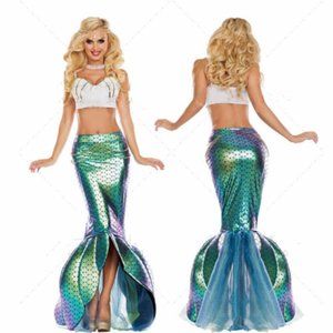 Adult Teen Mermaid Dress Costume for Women Sea Goddess Mermaid Out…